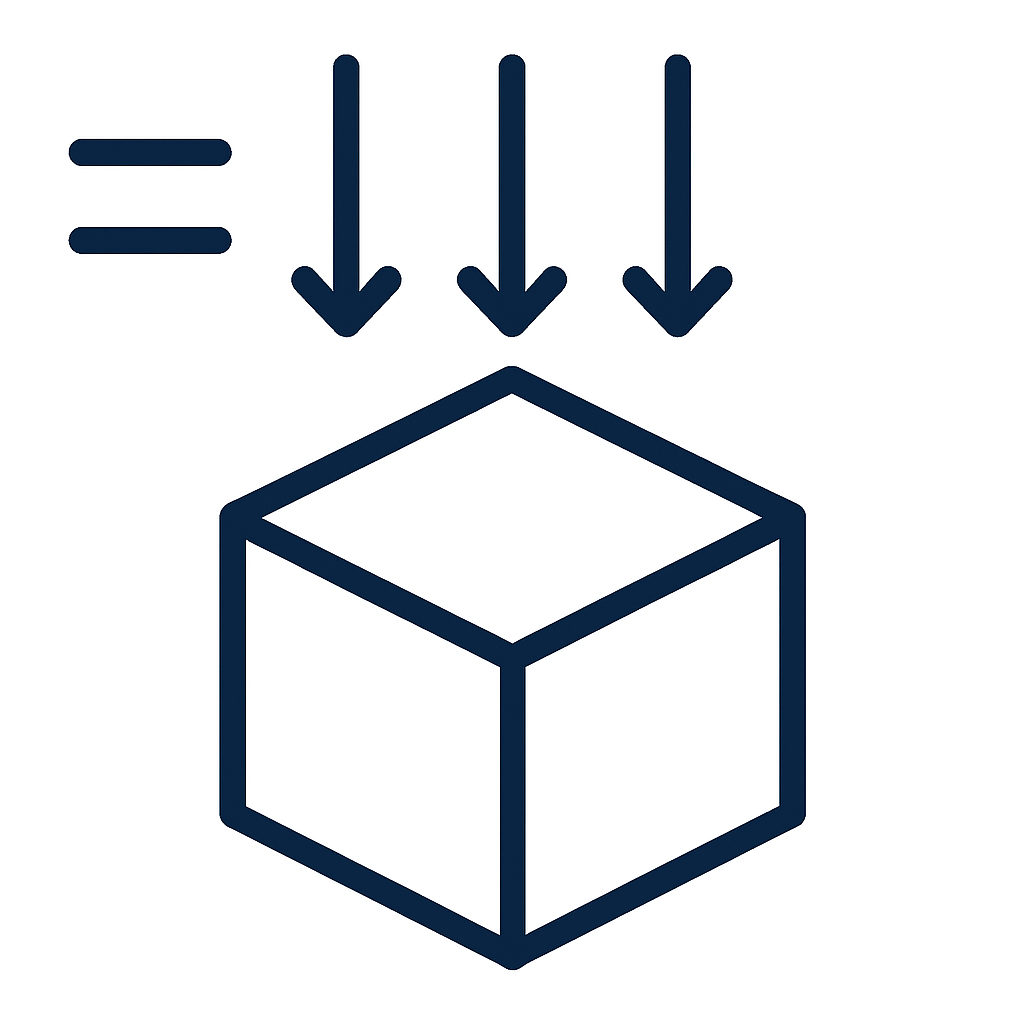 Icon representing efficient CAD modeling that speeds up manufacturing