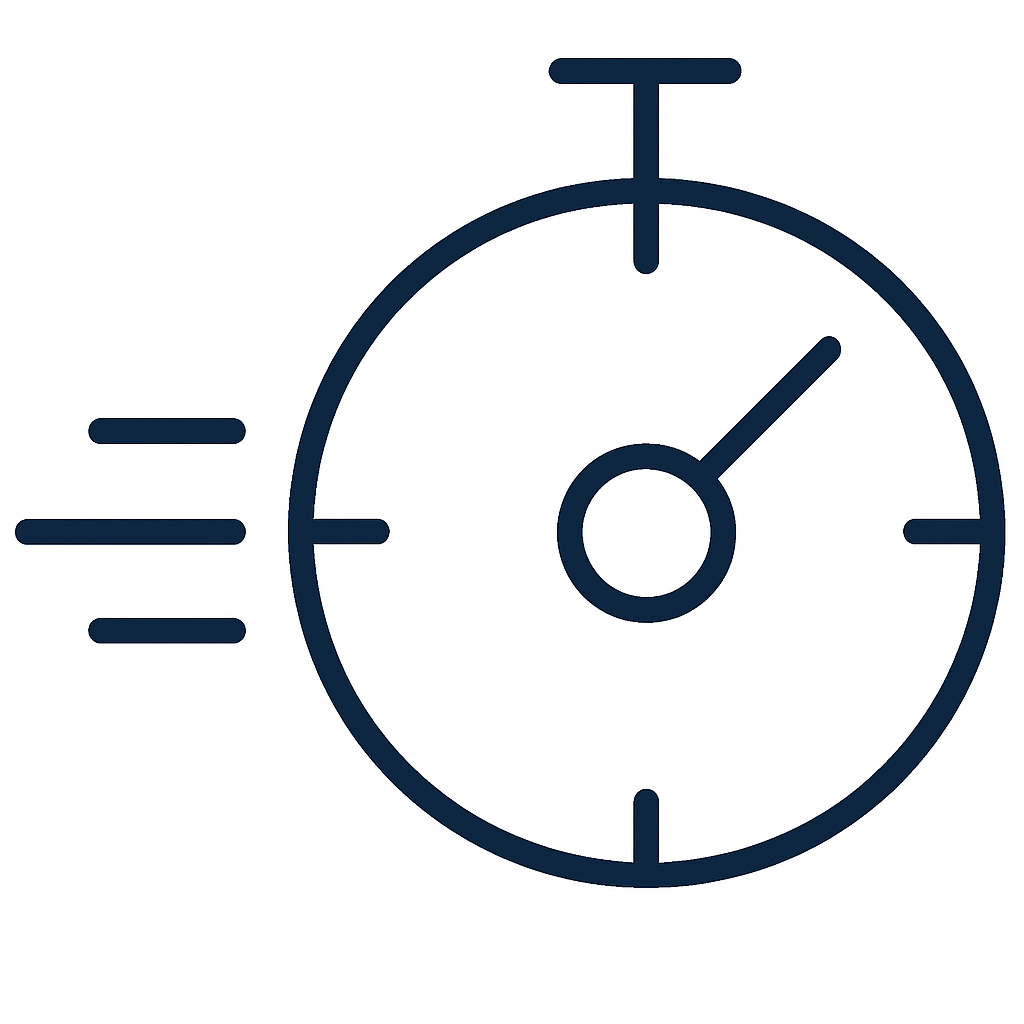 Icon showing predictable design timelines with fewer revisions and faster approvals